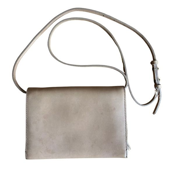 Madewell The Morgan Crossbody Bag Purse Tan Magnet Closure Inner Mirror - Picture 3 of 9